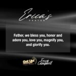 Erica Campbell Instagram - Thank you for strength and purpose. Thank you for victory and power. Thank you for your favor. Thank you for all that you’ve done, but, God, we live in great expectation of what is to come. #EricaCampbell #EricasPrayer #GetUpErica