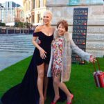 Hannah Waddingham Instagram - How have I only just seen this Dame @KathyLette !?! Bloody LOVED having a calm squeeze before the bloody good funstorm!! 🥰🥰🥰👏🏻@OlivierAwards Royal Albert Hall