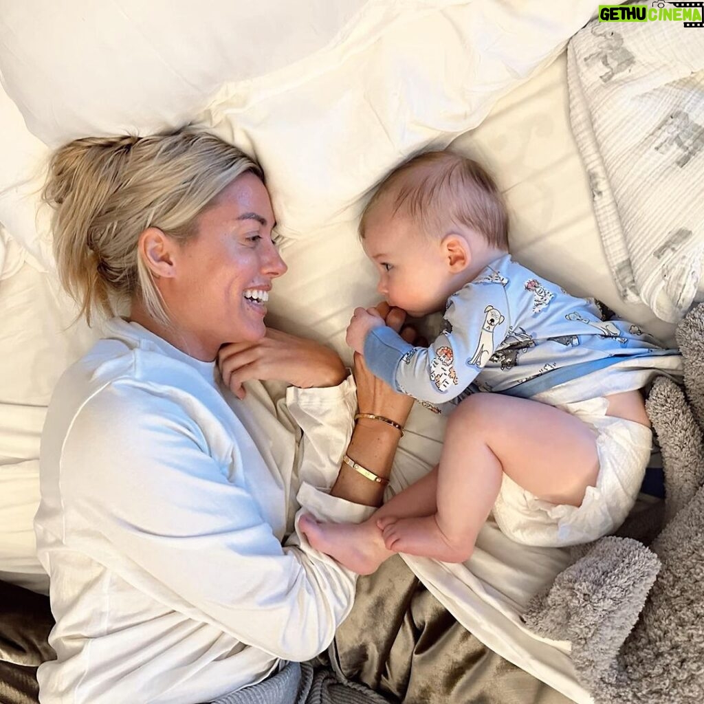 Heather Rae El Moussa Instagram - My Tristan bear you are 6 months old today. So curious , happy, cuddly and chill. Your zen soul is beautiful and the world is a better place because of your kind heart. My life so full with you in it sweet boy. Mama loves you beautiful boy. Best friends forever 🤍