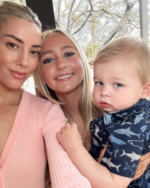 Heather Rae El Moussa Instagram - Happy Easter from the El Moussas 🤍🐰🐣it was pure CHAOS getting out the door to brunch with the family but we made it!!
Then heading to to our desert house for a few days for a little chill time. 
Sending love to all of you!