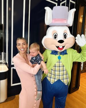 Heather Rae El Moussa Instagram - Happy Easter from the El Moussas 🤍🐰🐣it was pure CHAOS getting out the door to brunch with the family but we made it!!
Then heading to to our desert house for a few days for a little chill time. 
Sending love to all of you!
