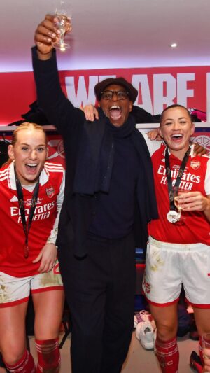 Ian Wright Instagram - Our @wrightyofficial celebrating with the squad 🕺😅 Watch Togetherness episode three now 📺