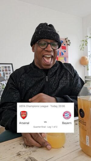 Ian Wright Instagram - A little bit nervous @iamtomskinner 😂 #Arsenal #Bayern #ChampionsLeague