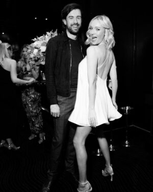 Jack Whitehall Instagram - Do we look excited to be on our first night out since having a baby? 

We were shattered and in bed by 10:30 😩

📷 @georgeonaboat