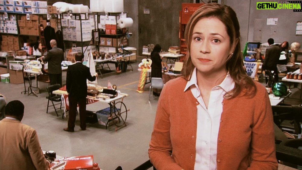 Jenna Fischer Instagram - It's time for the Dunder Mifflin Employees Charity Garage Sale: Today only, 9 a.m. to 4 p.m.. No early birds. Join us on Office Ladies as we break down this episode from Season 7 and give you all the details on that epic proposal and the real life story that inspired Dwight's trades for some magic beans. Link in bio to listen! @officeladiespod