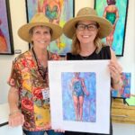 Jenna Fischer Instagram - I love the print by @suethompsonart that I bought on a recent trip to @sawdustartfestival in Laguna Beach. Sue uses old photographs…mostly of people at the beach or at swimming pools…as inspiration to create her pieces. This one really jumped out at me because the head is cut off and Sue said “that’s how it was in the original photo”…I remember the days of going to pick up photos and seeing which ones were cut off, or had part of a finger in front of the lens or someone’s eyes were closed. I asked to buy the original of this one but it had already sold. I just love it!! (She also does commissions!) Sawdust Art Festival
