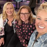 Jenna Fischer Instagram - Listen up! I’m on the @kellyclarksonshow Show today with @angelakinsey I wore my Spanx pants (that I’m in love with) and my Saloni blouse (also in love) and my favorite @jemmasands earrings. We had a great time on the show with @kellyclarkson and @itsjojosiwa There is also an amazing story of @stmschoolrva teaming with local animal shelter @racc_shelter to find homes for dogs. Elementary school kids were each given a dog at the shelter to profile. They wrote heartfelt posts and almost all of the dogs got adopted! Thank you to my glam team… @fcepntr (makeup) and @cherilynrachelle (hair) Check it out!