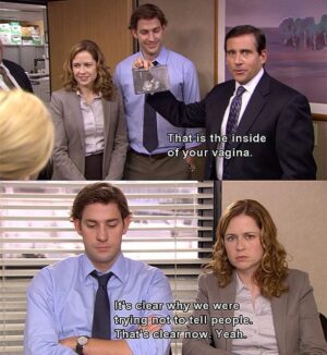 Jenna Fischer Instagram - I was so excited for the launch of our book cover I completely forgot to post about our new episode of @officeladiespod that went out! We discuss the episode Gossip, with clips from Eric the intern @maxcarver and a great deep dive by @angelakinsey on the club Tinks where Stanley was caught canoodling another woman. Finally…please enjoy my overshare about Brad Pitt and soup. Enjoy! Link in bio!