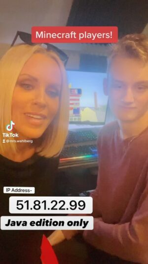 Jenny McCarthy-Wahlberg Instagram - Attention #Minecraft players. My son @evanjasher has a new IP address for his Minecraft world. Send this to anyone you know who would love to check out and play in his world. 💕