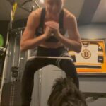 Jenny McCarthy-Wahlberg Instagram - I did! I let the dogs out. 5 lb fluffy weights are the best. 🐶🐶 stay tuned for my dead lifts using Lumpy. 😂 #workout #homegym using @kirastokesfit app and @amymccarthy_ifbbpro expert tips. ❤️💪🏻