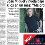 José Miguel Viñuela Instagram - Siempre he tenido q lidiar con los kilos de más.. Ha sido una lucha constante, pero esta bajada tiene una gran explicación: Salud El 11 de febrero pasado haciendo el Festival de Talca me costó mucho abrocharme los zapatos y cuando me reincorporè me costò respirar.. Ahí dije se acabò, quiero ver a mis hijos crecer y poder estar con energías para ellos. Ese día decidí en primer lugar no volver a tomar ni un solo trago y en segundo hacer un plan de alimentación q me ordenara y me cambiara la vida donde incluí el ayuno intermitente por 16 horas. Aunque no lo crean los resultados han sido increíbles!!! Pero para esto, tuve q sacrificar el resto del verano sin comer azúcar ni tomar nada, ni siquiera una copa de vino. A esto le agreguè caminar 10 km diarios o jugar pádel dos a 3 veces por semana. Para los q me preguntan siempre espero les sirva pero si lo hacen pregunten a un especialista. Muchas gracias @lungram por la entrevista #salud #bienestar #plandealimentacion