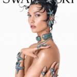 Karlie Kloss Instagram - Mermaid for a day 🧜‍♀️ 🐚 @swarovski Spring-Summer 2024 • Thank you @giovannaengelbert @stevenmeiselofficial @guidopalau @patmcgrathreal @piergiorgio @dmcasting for your collective creativity and vision 🤍 #Swarovski #SwarovskiVenus