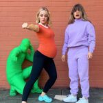 Kelli Erdmann Instagram - Okay fine it wasn’t actually the baby 😝 @kausha_campbell 🥊 inspired by @brandonsoohoo #behindthescenes #bts #happykelli #pregnant #pregnancy #happybaby