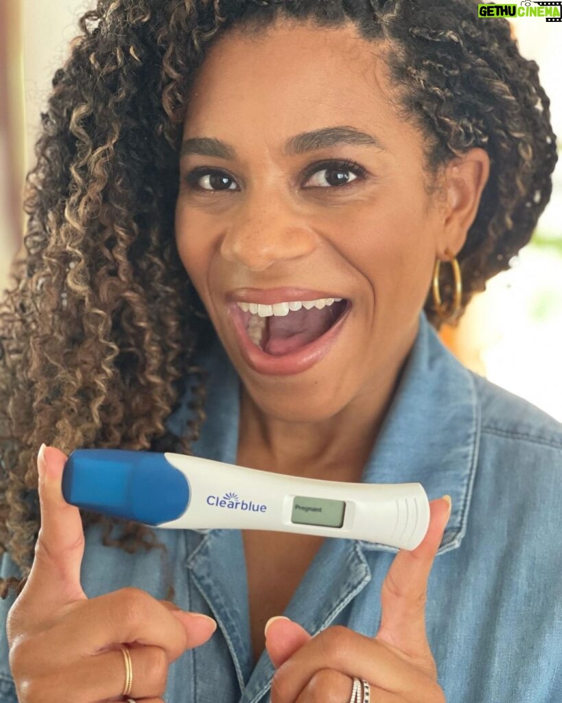 Kelly McCreary Instagram - When being late comes right on time… Surprise! WE’RE HAVING A BABY! Pete and I are thrilled to be growing our family, and to share the news with all of you! Lemme tell you, there’s nothing like finding out by seeing the word spelled out, clear as day, leaving no mystery whatsoever: PREGNANT! Thank you, @Clearblue, for being with us on the journey! As part of this exciting moment, I wanted to help raise awareness for Clearblue partner @marchofdimes and their amazing efforts to raise awareness for Black maternal and infant health. This year, they launched an implicit bias training for more than 15,000 health care providers with the goal of uncovering institutionalized racism in the health care system and training health care workers not to perpetuate the cycles of discrimination to achieve equity for all moms and babies. Please check out marchofdimes.org for more! #ClearbluePartner #ClearblueConfirmed