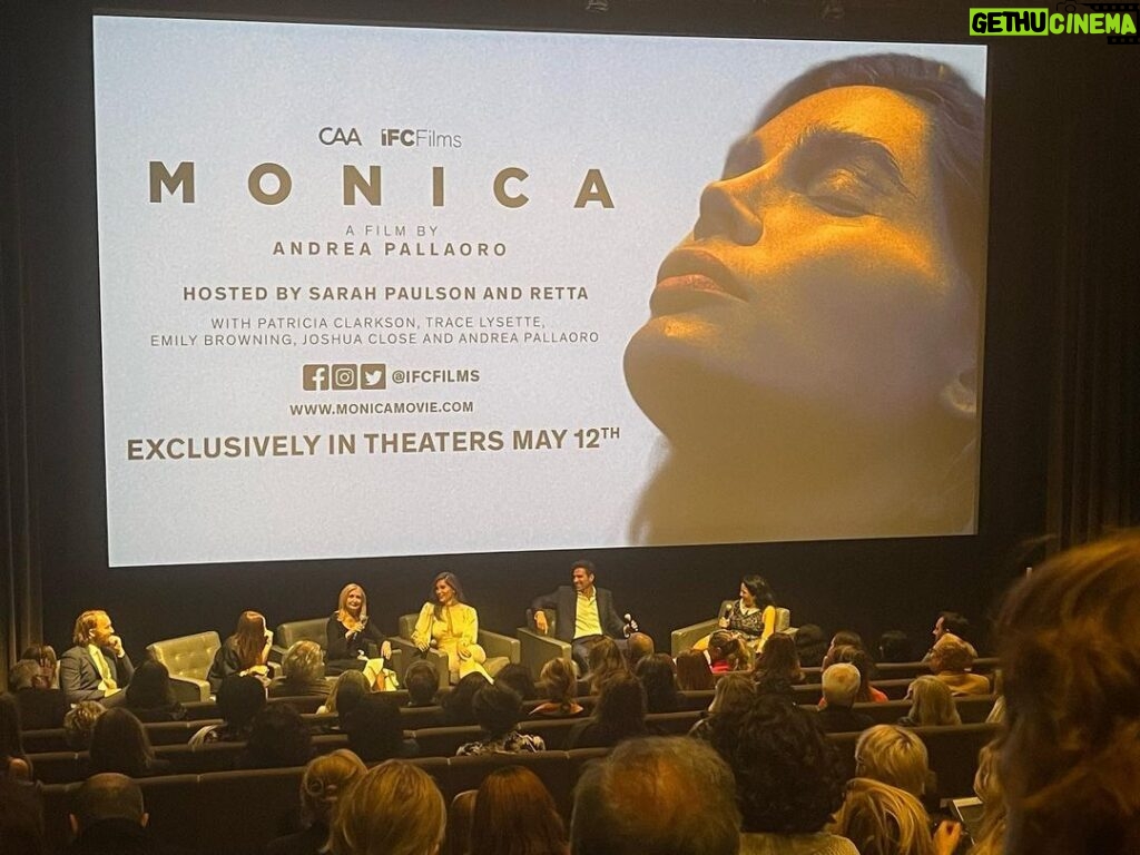 Kelly McCreary Instagram - Last week, I had the pleasure to experience a beautiful meditation on connection and loneliness, as a work of art. MONICA is a gorgeous film with an incandescent performance by my friend @tracelysette. In fact, every performance in this film stirred me in some way (Patricia Clarkson, brilliant as always). I love to be immersed in the inner lives of people whose stories I’ve not heard, and there are just nowhere near enough films that center the stories of trans folks. MONICA is such an intimate experience of that, and it has arrived right on time. I’m so happy you all will have a chance to see it, too. Go this weekend @ifcfilms. Link in bio for more info. ♥️🏳️‍⚧️