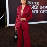 Kelly McCreary Instagram - Essence #BlackWomenInHollywood is always an affair to remember! I ran into more friends and women I admire and/or stan than I can count, and snagged just a few selfies (swipe to the end)… This year, among the stellar honorees recognized for their talents and accomplishments was my friend @busbykat. In her role as President of Original Programming at Starz she is a towering champion of our stories (just see pic #2), and she’s been about that work of creating space for us for her whole career. Everyone in the room yesterday got to experience the warm and uplifting spirit that makes her so special; her passion and joy transformed the space! Busby, I am so grateful I got to witness you receiving the flowers you so richly deserve. Love you, Queen! Thank you to @marjthestylist @bobbierileybeauty and @andriamichellebush for being the glam team of my dreams as always. Felt powerful, sexy and so much like myself. Love y’all!