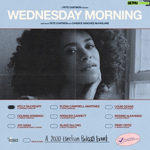 Kelly McCreary Instagram - Here... we... go... @wednesdaymorningpodcast IS LIVE ON APPLE PODCASTS AND SPOTIFY RIGHT NOW!!! ✨ In an election season when everything is on the line, one full of fear and anxiety, and with challenges none of us could have predicted, I found catharsis in telling this satirical story. What we know for sure is that when the dust settles and ALL THE BALLOTS ARE COUNTED the world as we know it will change. We have the power to make it a change for the better. #counteveryvote #stayinline #wednesdaymorningpodcast