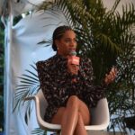Kelly McCreary Instagram - #TBT to an amazing day at the @blogher #blogher20 Health Summit on Saturday. Moderated by @bonnie_fuller, I joined @laurenelizabethash @ryanmichelleb @jadepettyjohn_official and @rachellynnmatthews in a discussion on a number of health issues facing women, that storytelling and celebrity platforms have the much-needed ability to shed light upon. We only touched the tip of the iceberg on some incredibly important topics, including PCOS, fibroids, eating disorders, the post-pregnancy “bounce back,” and natural hair, but judging from the feedback from women in the audience who had some experience with AT LEAST one of the topics, I’d guess that many conversations continued beyond our panel. Thank you #blogher20 for the opportunity to help get the conversation started! Hair: @marjthestylist Makeup: @bethanygmakeup Dress: @thevampireswife