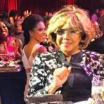 Kelly McCreary Instagram - This photo from the @Essence #BlackWomenInHollywood 10th Anniversary celebration was just sent to me by a friend. I had never seen it before, but you can see the admiration, adulation on my face as the room gave the legendary Ms. Diahann Carroll her well-deserved ovation. It was the only time I had ever shared space with the woman I first encountered as a little girl, lolling on the floor of our tv room, up past my bedtime, while my mom watched Dynasty. She was one of my first encounters with black glamour, and I had no idea that in her role as the villain of that show, she was— and not for the first time— breaking Hollywood’s rules about what a kind of role a woman like her ought to be able to play. She blazed the trail for all of us who came after her. What a gift to have been able to celebrate her, with gratitude, joy and pride, while she was here. May she Rest In Peace. (Photo by @bevysmith via @ijessewilliams)