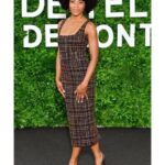 Kelly McCreary Instagram - Dressed for press in Monte Carlo! 🙏🏾🙌🏾👏🏾 to @lisaandtylerj, @marjthestylist and @bridjett_makeup. Dress- @elisabettafranchi Bag- @marzook_official Shoes- @pollicelee @3publicrelations