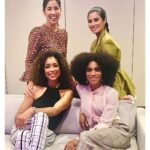 Kelly McCreary Instagram - How you feel when you’re on your way to share the mic with [swipe] @iamginatorres @dianexguerrero @stephaniebeatriz and @sarahshahi to discuss “Redefining Stereotypes: Diversity and Representation in Hollywood,” on a panel moderated by UCLA’s Teri Schwartz, at the @wrapwomen #PowerWomenSummit. We shared our experiences navigating this entertainment industry space as women of color. There is something so empowering about taking these conversations out of our living rooms and group chats and sharing them in a public forum, where we find even more support, allyship and co-conspirators, and can continue to build coalitions to make systemic change. Thank you @thewrap for bringing us together! (🎥: by @marjthestylist who has so many talents it’s not even fair)