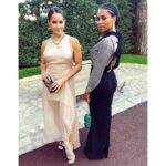 Kelly McCreary Instagram - Once upon a time, in a land far away... Had a fairy tale evening with my gorgeous @byshondaland cousin @jainaleeortiz. Swipe! #wewillneverberoyals #butwegottotakepicswithsome. Absolutely loved my look by @Lisaandtylerj, @marjthestylist and @bridjett_makeup.✨✨✨ Dress- @elisabettafranchi Ring- @gemvara Bag- @marzook_official Shoes- @pollicelee @3publicrelations Monte-Carlo, Monaco