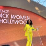 Kelly McCreary Instagram - Essence #BlackWomenInHollywood is always an affair to remember! I ran into more friends and women I admire and/or stan than I can count, and snagged just a few selfies (swipe to the end)… This year, among the stellar honorees recognized for their talents and accomplishments was my friend @busbykat. In her role as President of Original Programming at Starz she is a towering champion of our stories (just see pic #2), and she’s been about that work of creating space for us for her whole career. Everyone in the room yesterday got to experience the warm and uplifting spirit that makes her so special; her passion and joy transformed the space! Busby, I am so grateful I got to witness you receiving the flowers you so richly deserve. Love you, Queen! Thank you to @marjthestylist @bobbierileybeauty and @andriamichellebush for being the glam team of my dreams as always. Felt powerful, sexy and so much like myself. Love y’all!