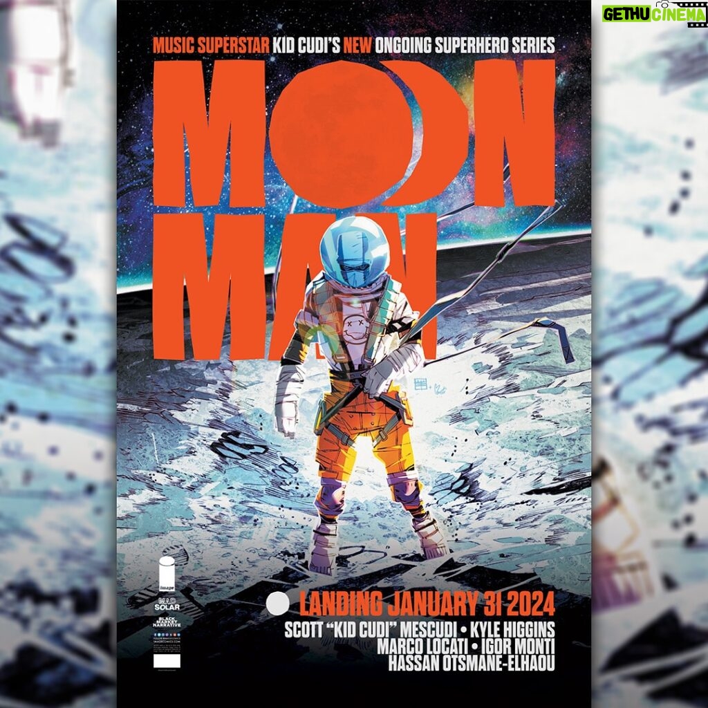 Kid Cudi Instagram - From @kidcudi @madsolar and Black Market Narrative comes a comic experience unlike anything you've read before. MOON MAN lands on shelves Jan. 31! Pre-order at your local comic shop or visit the Black Market Narrative website for more info. Link in bio!
