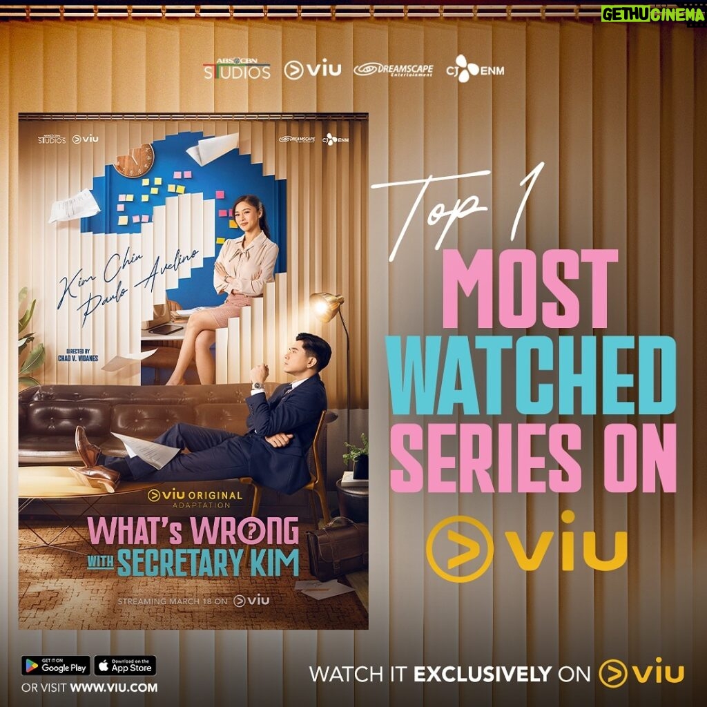 Kim Chiu Instagram - This is what we call the #KimPau effect! 😍 #ViuOriginalAdaptation #WhatsWrongWithSecretaryKim is now the Top 1 most watched series on Viu! Let’s keep the kilig feels alive! 💖 #WWWSKNowStreaming Watch it for FREE and EXCLUSIVELY on Viu! #WWWSK #KimPauOnViu