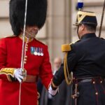 King Charles III of the United Kingdom Instagram - 120 years of the Entente Cordiale 🇬🇧🇫🇷 French and British troops have participated in the Changing of the Guard ceremonies outside Buckingham Palace and the @Elysee, in celebration of the 120th anniversary of the signing of the Entente Cordiale. 🎖️ In London, the ceremony was watched by The Duke and Duchess of Edinburgh and in Paris, President Macron observed the parade. Today’s event marks the first time a country from outside the Commonwealth has taken part in the Changing of the Guard ceremony outside Buckingham Palace.