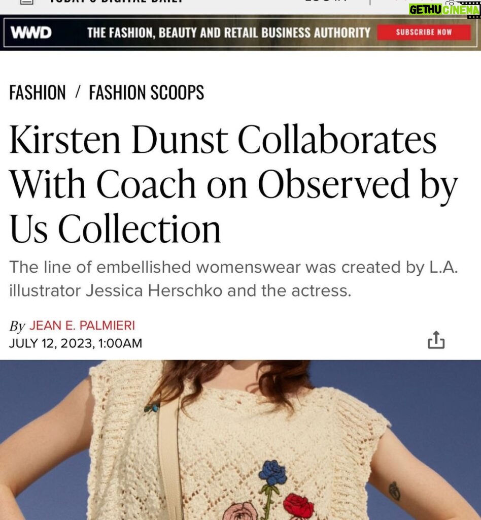 Kirsten Dunst Instagram - LAUNCH DAY!!! Observed By Us X COACH. So excited to share this news!!! @coach @kirstendunst #coach #collaboration #observedbyus