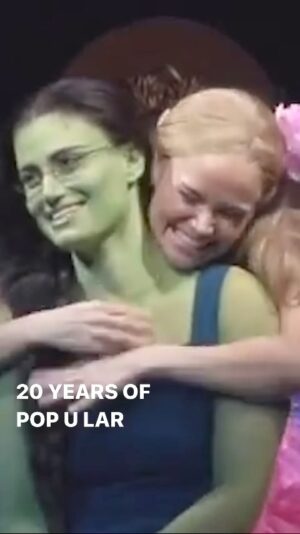 Kristin Chenoweth Instagram - Little ways to flirt & flounce ✨💗 #wicked20 #popular @wicked_musical @idinamenzel 

🎥: @broadwaycom