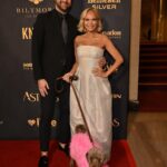 Kristin Chenoweth Instagram - family night out at the #astraawards!! 💖 #theastras @hollywoodcreativealliance Dress: @christopherjohnrogers Shoes: @gianvitorossi Jewelry: @swarovski & @considerthewldflwrs Thunder’s Outfit: @christiancowan Styles by @debswatson