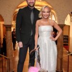 Kristin Chenoweth Instagram - family night out at the #astraawards!! 💖 #theastras @hollywoodcreativealliance Dress: @christopherjohnrogers Shoes: @gianvitorossi Jewelry: @swarovski & @considerthewldflwrs Thunder’s Outfit: @christiancowan Styles by @debswatson