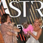 Kristin Chenoweth Instagram - family night out at the #astraawards!! 💖 #theastras @hollywoodcreativealliance Dress: @christopherjohnrogers Shoes: @gianvitorossi Jewelry: @swarovski & @considerthewldflwrs Thunder’s Outfit: @christiancowan Styles by @debswatson