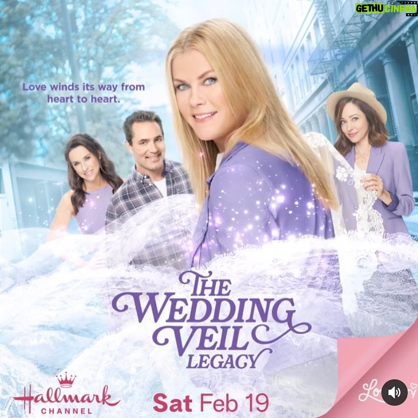 Lacey Chabert Instagram - The trilogy concludes tonight with The Wedding Veil Legacy! Thank you for supporting all of us and these three movies. Don’t miss @alisweeney & @iamvictorwebster -they’re so wonderful together in this💜 #theweddingveil @hallmarkchannel