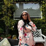 Lala Milan Instagram - Gimme my 10s minus 2 —— Outfit: @shopakira Shoes: @fendi Scarf & Glasses: @louisvuitton Bag: @versace Hair: @thevirginhairfantasy (Code LALA20) Los Angeles, California