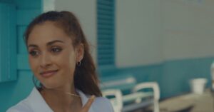 Lindsey Morgan Instagram - Oh, those Summer nights…
.
.
.
Who’s ready to meet Debbie?
#SummerDaysSummerNights on demand & digital August 24th.
@mgmstudios