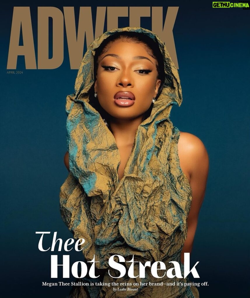 Megan Thee Stallion Instagram - Hot Girl Coach on THEE cover of Adweek! . . . Credits Photographs by Kanya Iwana @kanyaiwana Styling by Zerina Akers for Mastermind MGMT @zerinaakers Tailoring by Matthew Reisman for Mastermind MGMT @matthewreisman Hair by Kellon Deryck for Mastermind MGMT @kellonderyck Hair assistant by Bryson Hill for Mastermind MGMT @brysonkarter Makeup by Lauren Child @lorvida Manicure by Ginger Lopez @nailsdid.byginger Agency, Vital Versatility @vitalversatility