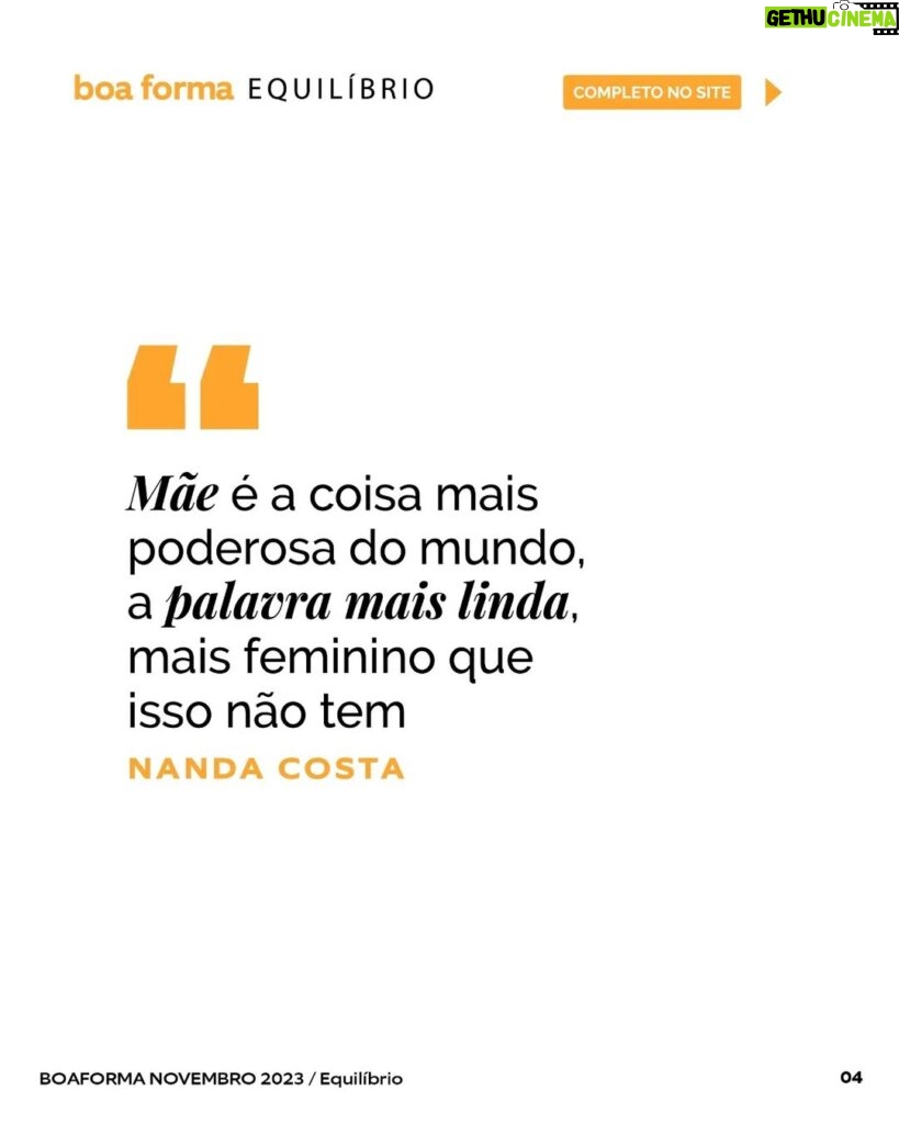 Nanda Costa Instagram - Aqui estão alguns trechos da entrevista com @nandacosta, capa de novembro da Boa Forma. No link da bio, você pode conferir a matéria na íntegra! Texto @helenagalante Fotos @diniloris Assistente de foto @raphaeljacomini e @scapelos Styling @fabianaleite Edição de moda @pjaycob Produção de moda matheus.foc Beleza @vanessarozan e @grasielapaz Produção de objetos @inaramos_ e @deia_produtoraearte Direção de arte @kareensayuri Camareira Tina Ramalho Retouch @marceladini