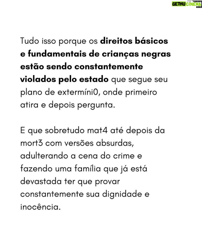 Nanda Costa Instagram - Thiago Menezes Flausino #Repost @leandraleal ・・・ Não há nada que eu diga que cure a dor de uma família que acabou de perder uma criança, mas quero deixar registrada a minha sincera solidariedade à família do Thiago Menezes Flausino e espero que a justiça seja feita.