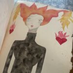 Natalia Téllez Instagram – El gorro de la suerte, el cielo que nos contempla y la niña de mis ojos ✨ (la pintura es Mía y se llama “mujer fuego”)