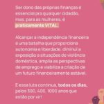 Nathalia Arcuri Instagram – ENEM da Nath: qual a relação do dinheiro com os direitos conquistados pelas mulheres ao longo do tempo? VALENDO 1 ESTRELINHA da prof ⭐

Se você falou: autonomia financeira que gera liberdade, menos violência doméstica, maiores perspectivas de futuro financeiro e social, tá CERTA a resposta!

Mas, você saberia dizer os acontecimentos que transformaram a vida e o bolso das mulheres até o ano em que estamos? Pelo mundo e no Brasil, lutamos, resistimos e saímos vitoriosas em muitas batalhas, mas esse é só o começo. Tem muito chão pela frente.

Passa pro lado pra descobrir mais sobre essa história e o quanto avançamos pra nos tornarmos mais autônomas com o nosso próprio bolso ➡️

Não deixe de compartilhar esse post com homens e mulheres que PRECISAM se conscientizar dessa luta constante!