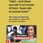 Nathalia Arcuri Instagram – Na riqueza e na pobreza até que a morte os separe? 

SERÁ?

Ou o dinheiro separa antes?

O papo é reto: desf*da a sua vida financeira pra não f*der suas relações, seja como casal, amigo ou até mesmo no trabalho. E isso não é só em relação a administração do uso da sua grana não. Cuidar do dinheiro também está relacionado com a forma como abordamos esse assunto com quem tá do nosso lado.

Se planejar e tornar dinheiro pauta das conversas em família e entre amigos faz com que a gente esteja preparado pra qualquer situação (em vida e até mesmo em morte). E, claro, falando sobre dinheiro, a gente pode aprender muito com a experiência do outro.

No vídeo novo de hoje eu falei sobre 3 conversas difíceis que TODO MUNDO vai ter um dia sobre dinheiro. Você consegue adivinhar quais são? A primeira eu já entreguei: conversa de dinheiro entre casais. E as outras duas? Comenta aqui pra mim (ou vai descobrir no vídeo novo no link da bio 😉).