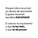 Nathalia Arcuri Instagram – Repete até entrar na sua cachola👆

Quem dera se a magia existisse e tudo na vida financeira se resolvesse com um estalar de dedos 🔮 Mas, não existe magia, existe planejamento e é ele que vai fazer com que a mágica aconteça na sua vida financeira, acompanha o meu raciocínio👇

Em primeiro lugar: NUNCA deixe de fazer o que te faz feliz e que esteja dentro das possibilidades. Não dá pra ter tudo no presente (ou pra ontem), mas dá pra ter tudo no tempo certo com planejamento. 

Muita gente acha que o ato de gastar é ligado somente ao dinheiro em si, mas isso não é verdade, a ação de gastar envolve outros aspectos da nossa vida e que não são racionais. E é só entendendo quais são os seus impulsos que você vai conseguir mudar essa chave e usar seu dinheirinho suado com sabedoria. 

Comece exercitando os seguintes passos:

✅Identifique seus valores pessoais: status, conforto, família, liberdade;
✅Pratique o autoconhecimento: entenda seus gostos, costumes e gatilhos;
✅Faça uma selfie financeira, entendendo onde está gastando mais do que deve e onde pode cortar;
✅Faça os boletos das suas metas e se comprometa a pagar mensalmente;
✅Viva dois degraus abaixo do seu limite financeiro;
✅Volte no começo da lista e repita os passos quantas vezes forem necessárias.

Simples de entender? Sim. 
Fácil de executar? Nem tanto.

Vai exigir muita dedicação, planejamento e prática pra que você reveja sua relação atual com o dinheiro. 

Essa é só uma parte da metodologia que eu criei e aperfeiçoei ao longo dos últimos 8 anos. E logo mais, tá chegando a escola virtual da desf*dência pra te ajudar a colocar as suas finanças nos trilhos de uma VEZ POR TODAS #vemaí