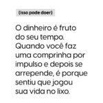 Nathalia Arcuri Instagram – Você trabalhou (E NÃO FOI FÁCIL) para ganhar cada centavo que está hoje na sua carteira ou conta bancária.

É esse dinheiro que vai comprar o que é necessário para o seu dia a dia, além de ajudar a construir os seus sonhos.

Então faz sentido esquecer COMO ele foi parar em suas mãos ou sobre como foi suado ganhá-lo? Cada centavo é fruto do SEU ESFORÇO. 

“Só se vive uma vez”, “Não vou levar pro caixão” e pensamentos similares, são atitudes que te fazem jogar no lixo o tempo de vida gasto para ganhar dinheiro e o seu valor profissional, que custou o que você tem em mãos hoje.

Use com inteligência. Marque aqui uma pessoa inteligente que precisa ter essa visão, assim como você! 😉