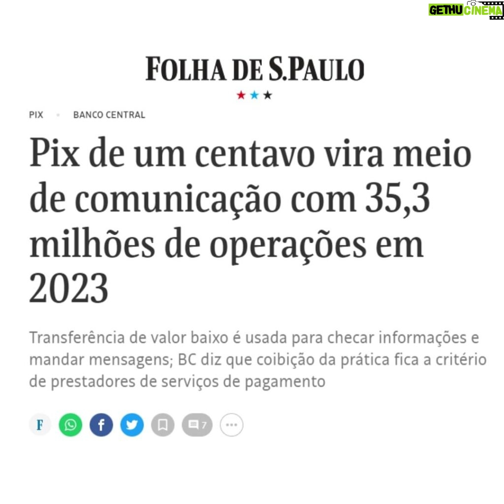 Nathalia Arcuri Instagram - O melhor do Brasil, sem sombra de dúvidas, é o brasileiro! E sabe o que é tão brasileiro quanto o samba? O jeitinho criativo - e alternativo - de usar o Pix! O Banco Central registrou um aumento de 43% nas transações de R$ 0,01 só no ano passado. Parece pouco, mas quando você multiplica isso por 35 milhões, são 350 mil reais movimentados, em grande parte, pra mandar aquela direta para aquela pessoa que te bloqueou nas redes sociais. Imagina só, quantos “oi sumido”, “lembrei de você”, “saudades”, “me paga caloteiro” foram acompanhados de um Pix de R$ 0,01. E você, já usou o Pix para mandar um “Oi” para o @ ou pra cobrar alguém que estava te devendo? Jeitos criativos de usar o Pix, neste guichê👇