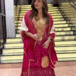 Neelam Kothari Instagram - And the celebrations begin!! #tanishakrishnawedding @tanishaasoni_1 Outfit @sangeetakilachandofficial