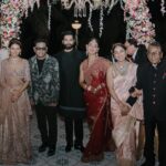 Neeti Mohan Instagram - When the god comes himself to bless the family 🥹🙏🏼 Thank you @arrahman sir for taking out the time and coming all the way for the wedding celebrations @muktimohan @whokunalthakur Felt so complete when blessings came straight from the guru himself 🙌 Family members went a little berserk seeing you though 😂 Thank you for 8563628384 selfies 🙈 @mohanshakti @nihaarpandya @themadeinheaven #KunalKoMiliMukti