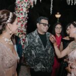 Neeti Mohan Instagram - When the god comes himself to bless the family 🥹🙏🏼 Thank you @arrahman sir for taking out the time and coming all the way for the wedding celebrations @muktimohan @whokunalthakur Felt so complete when blessings came straight from the guru himself 🙌 Family members went a little berserk seeing you though 😂 Thank you for 8563628384 selfies 🙈 @mohanshakti @nihaarpandya @themadeinheaven #KunalKoMiliMukti